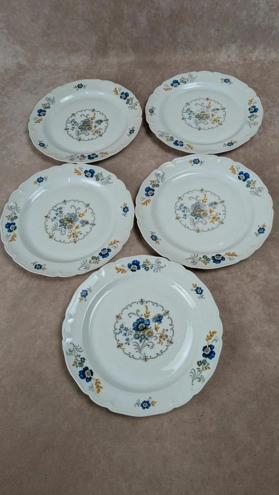 Conjunto de 5 pratos de sobremesa antigos Limoges U.l.i.m – photo 2